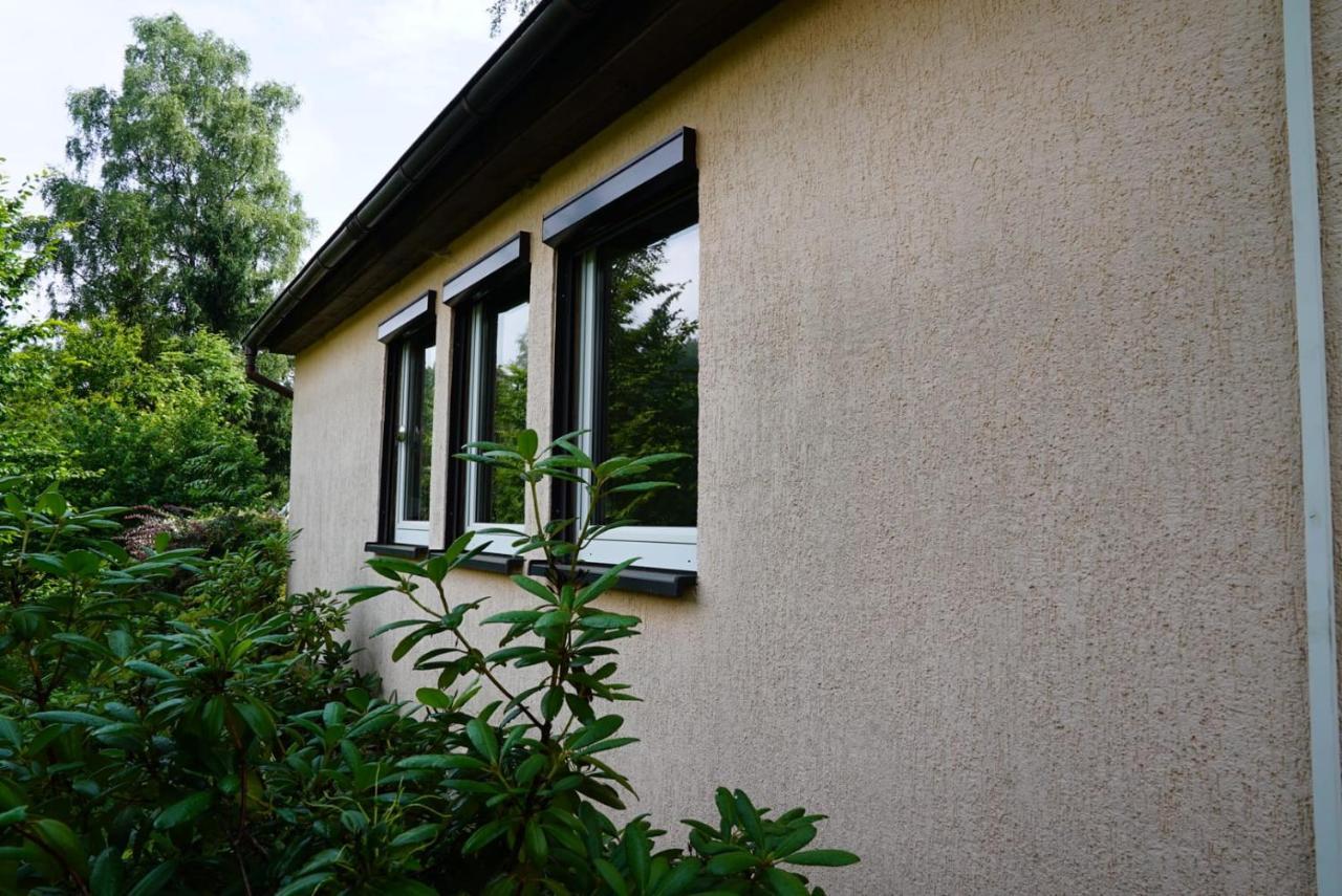 Ruhiges Ferienhaus Am Waldrand Mit Sauna Und Kamin - Hellaberg II Langenbach  Exteriör bild